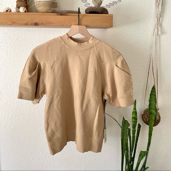 Agolde camel colored sweatshirt top - Picture 2 of 6